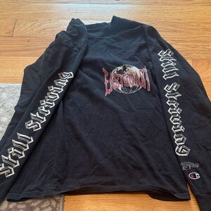 Champion Black Graphic Long Sleeve Shirt